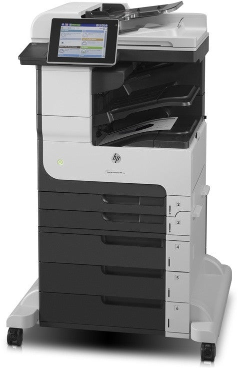 HP LaserJet Enterprise 700 MFP M725z, Black and white, Business printer, Print, copy, scan, fax, 100-sheet input; Print via the front USB port; Scan to email/pdf; Double-sided printing