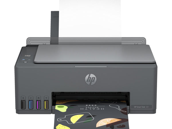 HP Smart Tank 581 All-in-One Printer, Home and home office, Print, copy, scan, Wireless; High-volume printer tank; Print from phone or tablet; Scan to PDF