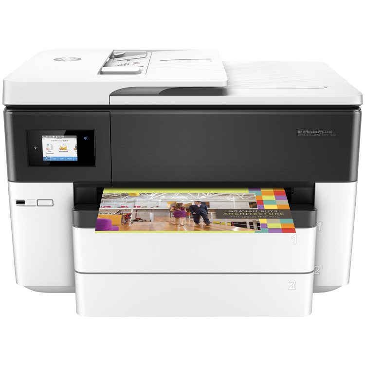 HP OfficeJet Pro 7740 breedformaat All-in-One printer, Kleur, Printer voor Kleine kantoren, Printen, kopiëren, scannen, faxen, Invoer voor 35 vel; Scan naar e-mail