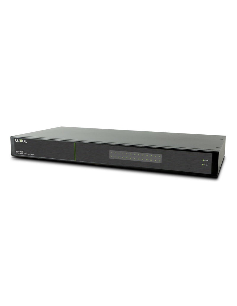 Luxul Wireless AMS-2624P-E Netzwerk-Switch Managed L3 Gigabit Ethernet (10/100/1000) Power over Ethernet (PoE) Schwarz