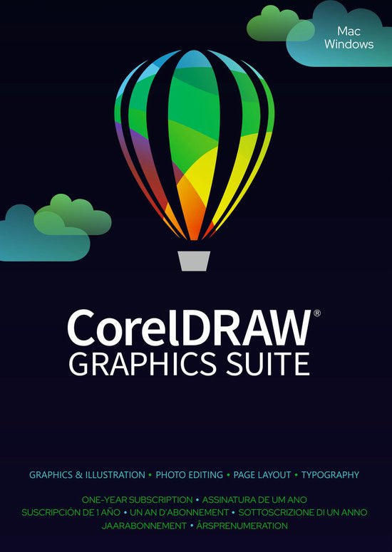 Corel CorelDRAW Graphics Suite Grafische Editor 1 licentie(s) 1 jaar