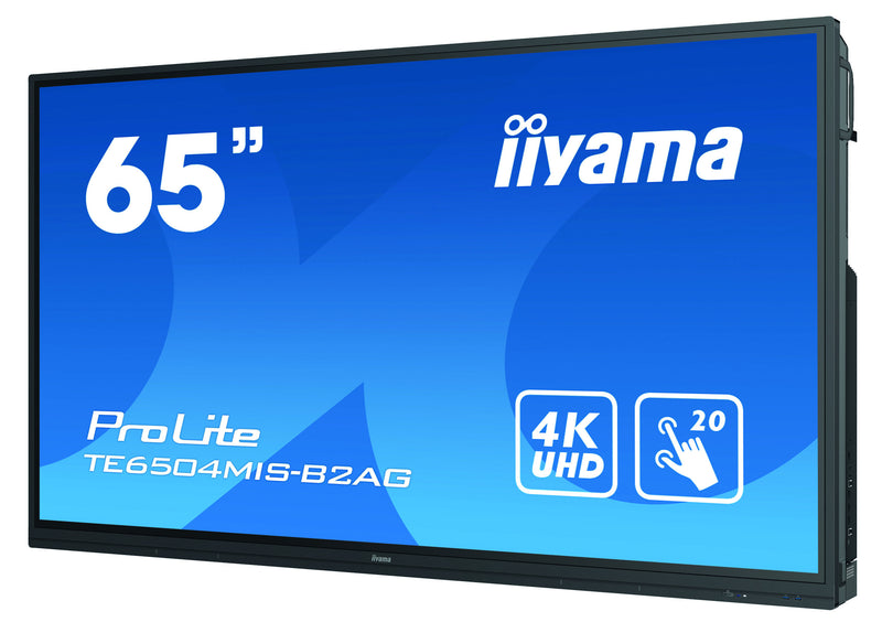 iiyama TE6504MIS-B2AG Bildzeitung Interaktiver Flachbildschirm 165,1 cm (65 Zoll) IPS WiFi 350 cd/m² 4K Ultra HD Schwarz Touchscreen Prozessor Typ Android 