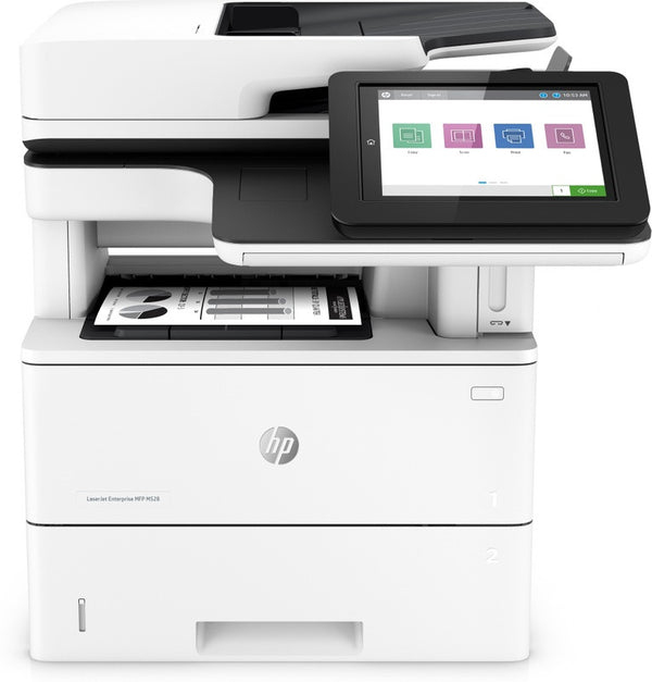 HP LaserJet Enterprise MFP M528f, Printen, kopiëren, scannen, faxen, Printen via usb-poort aan voorzijde; Scannen naar e-mail; Dubbelzijdig printen; Dubbelzijdig scannen