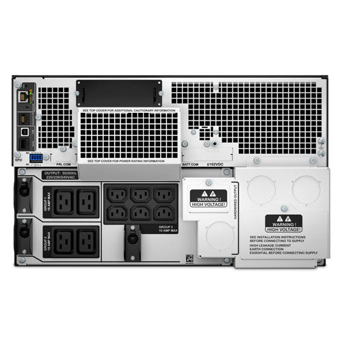 APC Smart-UPS On-Line SRT10KRMXLI - 10KVA, 6x C13, 4x C19, hardwire 1 fase uitgang, rackmountable, Embedded NMC