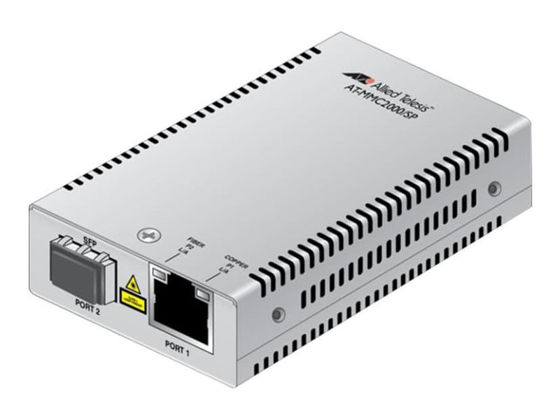 Allied Telesis AT-MMC2000/SP-960 netwerk media converter 1000 Mbit/s 850 nm Multimode Zilver