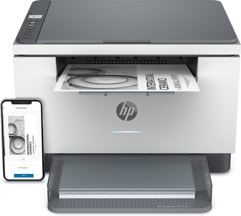 HP LaserJet HP MFP M234dwe printer, Zwart-wit, Printer voor Thuis en thuiskantoor, Printen, kopiëren, scannen, HP+; Scannen naar e-mail; Scannen naar pdf