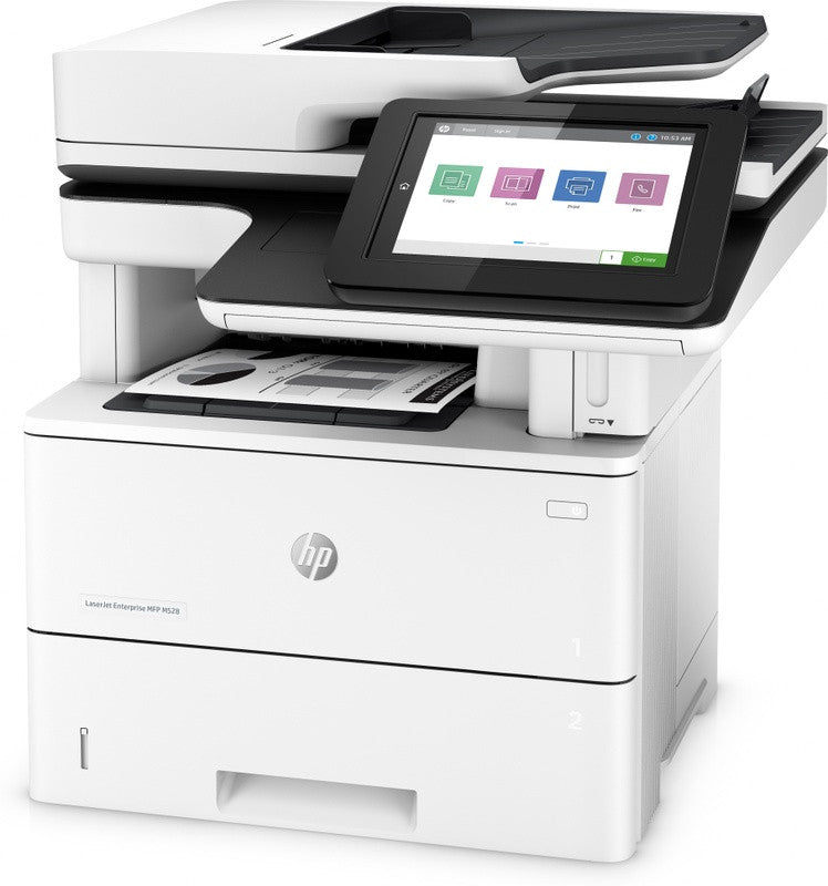 HP LaserJet Enterprise MFP M528f, Print, copy, scan, fax, Print via front USB port; Scan to email; Two sided printing; Double-sided scanning