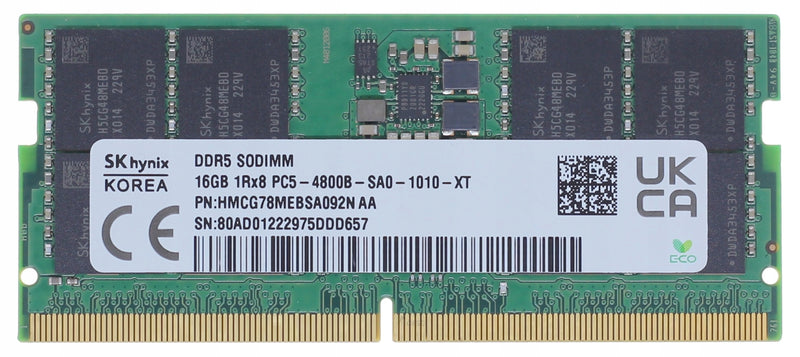 SK hynix 16 GB DDR5 4800 MHZ SO-DIMM Laptop RAM-geheugen HMCG78MEBSA092N